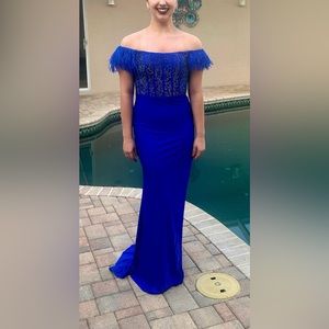 Sophia Thomas style 7096 prom dress royal blue size 8